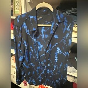 Banana Republic Blue Floral Blouse